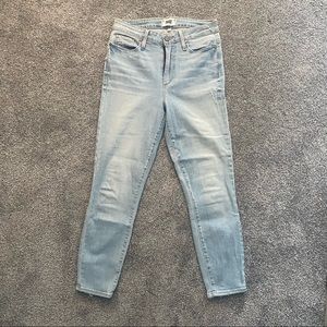 Paige Frayed High Waisted Jeans